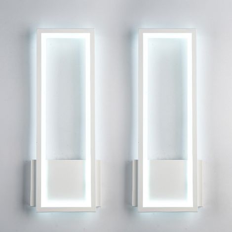 Lot de 2 appliques murales LED, lampe de chevet moderne, applique murale d'intérieur, éclairage décoratif, lumière blanche 6000 K, 50 cm (1/5)
