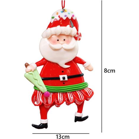 Weihnachtsschmuck 2021, Weihnachtsmann-Strumpf, Weihnachtsbaumschmuck, Weihnachtsgeschenk für Familie und Freunde (1/3)