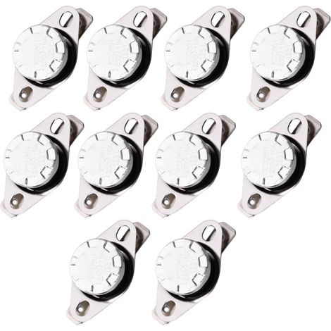 Lot de 10 interrupteurs de contrôle thermique normalement fermés pour thermostat, 125 °C, 250 V, 10 A, KSD301 (1/5)