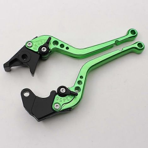 Convient pour la moto Buell XB12Ss, levier de frein, d'embrayage et de klaxon modifiés, poignée de réglage en alliage d'aluminium (vert long). (1/5)