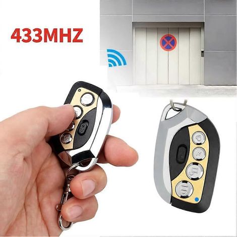 Copieur de télécommande universelle 433 MHz pour portes de garage/rideaux électriques - Porte-clés métallique pour clonage (1/5)