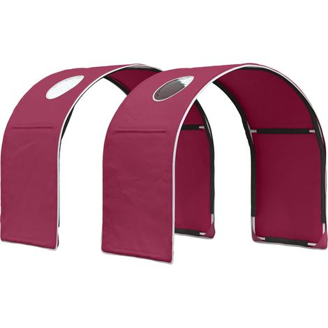 Maison Exclusive - Tunnel de lit 2 pcs Rouge 211 x 52,5 x 2 cm Polyester