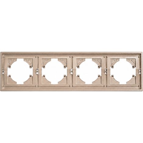 Cadre 4 postes 80292 mm plaque 4 postes Z-série doré PC ignifuge 32 × 11 × 8 cm – Livraison gratuite