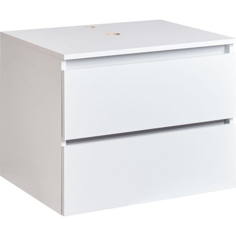 Wall Mounted Washbasin Cabinet SERRA 60 cm White