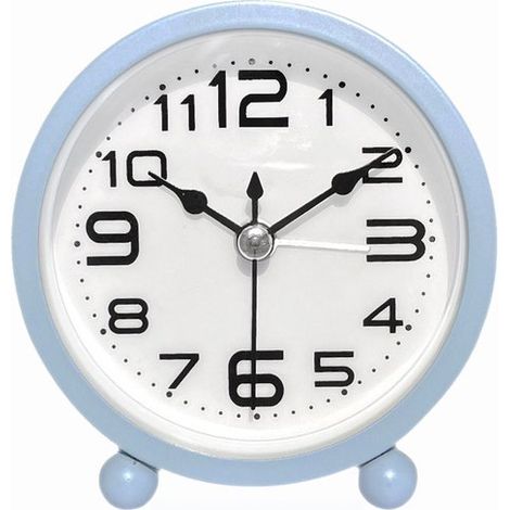 Despertador，Despertador analógico，Despertadores digitales，Despertador infantil，Reloj de mesilla silencioso，oficina o viajes (azul) (1/5)