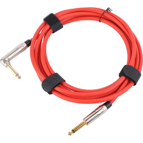 Câble pour instrument de musique 6,35 mm pour guitare électrique, folk et basse câble de connexion audio avec réduction du bruit longueur : 3 mètres-AquaForge (1/5)