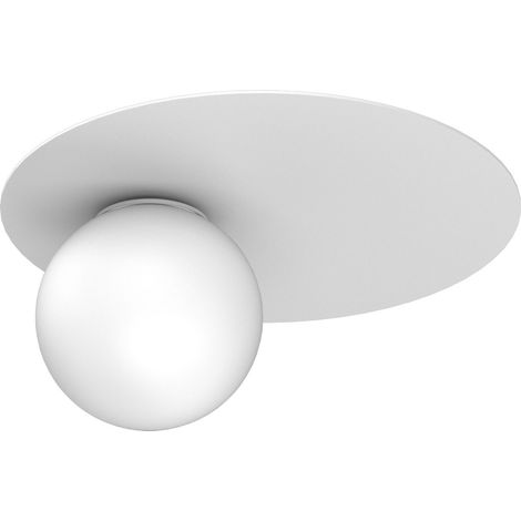 Plafonnier décoratif blanc avec boule 1xE27 15W Flat Luminex (1/2)