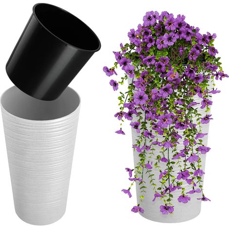 Funda para maceta, material ecológico, 25 cm de diámetro, diseño decorativo, gran durabilidad, compatibilidad versátil. (1/5)