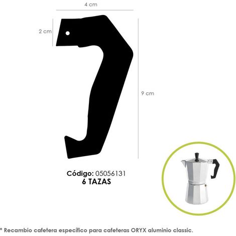 Macchina Caffè Oryx Alluminio Classica 6 Tazze 11 cm