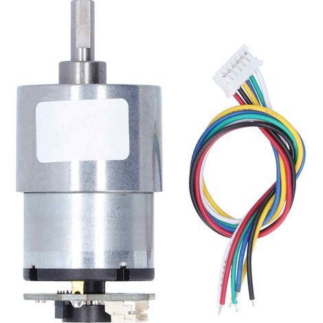 Moteur à engrenages réducteur de vitesse JGB37-520, micro-moteur électrique à courant continu avec encodeur, 12 V CC, 960 tr/min (1/5)