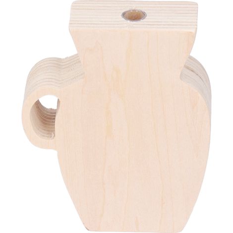 Vase en bois, style vintage simple, en pin naturel, robuste, inodore, non peint (1/5)