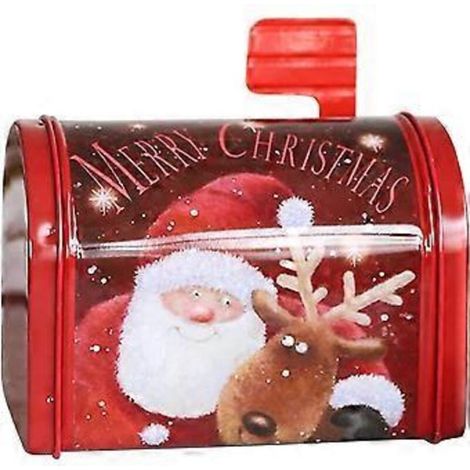 Boîte aux lettres à motif Père Noël, boîte aux lettres créative en fer forgé, décoration de Noël pour enfants
