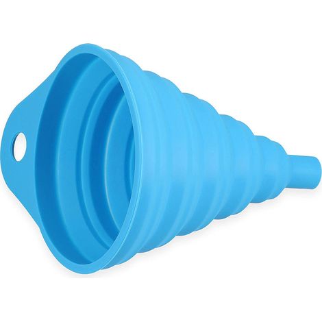 Entonnoir pliable en silicone pour bocaux, grand entonnoir pliable pour bocaux à large ouverture et bocaux standards, entonnoir à confiture et épices de qualité alimentaire (1/5)