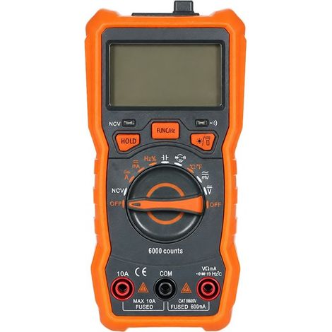 Multimètre RICHMETERS RM113D NCV 6000 points auto sélection, mesure AC/DC température, lampe torche rétroéclairage grand écran aimant (1/5)