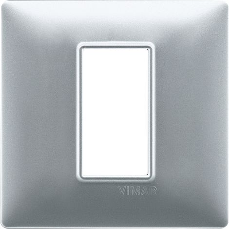 Placca 1M argento opaco per scatola rotonda  Vimar Plana 14641.20