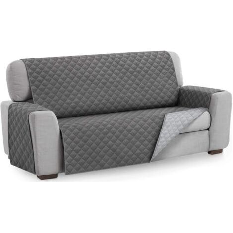 Housse de Canapé Protecteur  , Taille 3 Places. Housse Matelasse Réversible. Couleur Grey