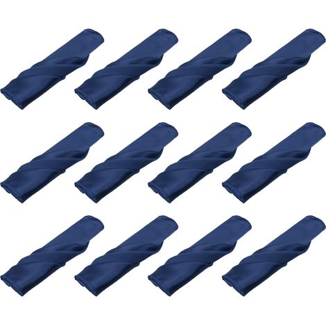 12Pcs Serviettes de Table en Satin Carré Lumineux 17×17 Pouces (1/5)