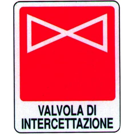 Cartello valvola di intercettazione 250 x 310 mm ferrari welcome 040603