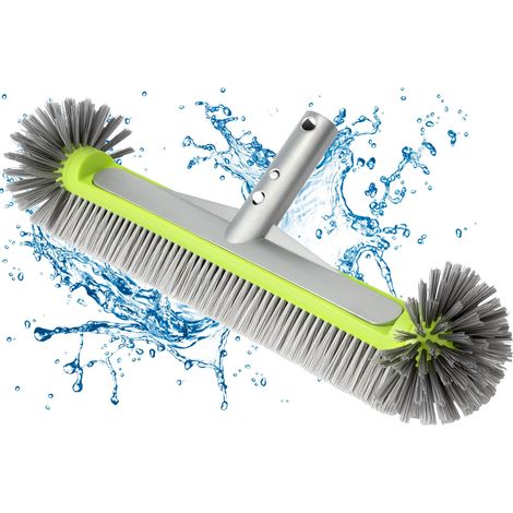 Applicable Brosse Piscine Ronde, 43cm/17″Balai Piscine avec pour Carrelage, Murs & Coins Récalcitrants (sans Barre Télescopique) (1/5)
