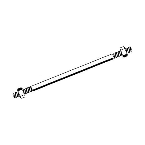Entretoise filet acier zingué bichromaté 16 x 400 mm + 2 écrous TORBEL - G616402