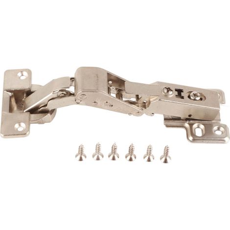 Charnières de porte de cuisine, charnières de porte biseautées à 45 degrés, charnières d'angle à 125 degrés, cuisine et salle de bain, 35 tasses (non doublées)