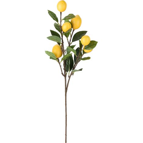 (2 par paquet) (Photo ci-jointe) Branches de citronnier artificielles (67 cm de long, 6 fruits) (1/5)