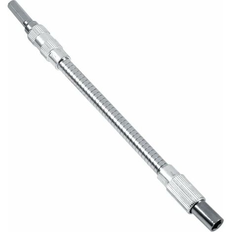 Portapuntas para destornillador, vástagos flexibles para destornillador, extensión para destornillador, soporte magnético para puntas, extensión de 6,35 mm, vástago flexible, 20 cm (1/5)