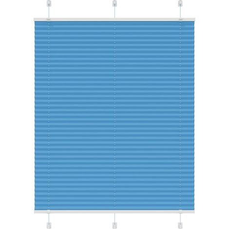 Plissee Blau 105x100 cm Stoffbreite 104,4 cm Polyester