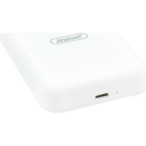 Andowl - Mini Power Bank Ricarica Wireless 6000mah Aspirazione Magnetica Con Porta Type-c Q-mg6001 - (1/5)