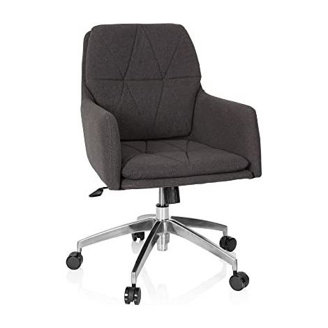 Chaise de bureau / pivotante SHAKE 350 en tissu gris foncé hjh OFFICE