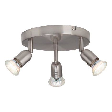 BRILLIANT lampe Loona LED spot rond triple fer 3x LED-PAR51, GU10, 3W lampes à réflecteur LED incluses, (250lm, 3000K) Échelle A ++ à E Têtes pivotantes (1/5)
