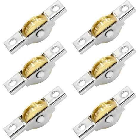 CCYKXA U-Shaped Pulleys with Ball Bearings - Steel for Vertical Cables, Stainless Steel, Removable Silent Pulley, 19mm Lifting Crane Bearings, Rolling Door, Suitable for Home, Gym, Outdoor Use (1/4)