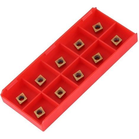 Satz mit 10 CNC-Dreheinsätzen aus Hartmetall CCMT060204-HM YBC251 zum Drehen und Gewindeschneiden von Stahl für Dreh- und Fräsmaschinen (1/4)