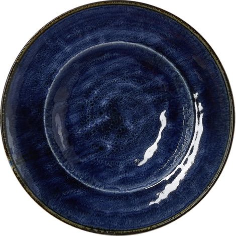 Assiette à Parmesan en Porcelaine Océan Foncé Ø 275 mm - Lot de 6 - Was Germany