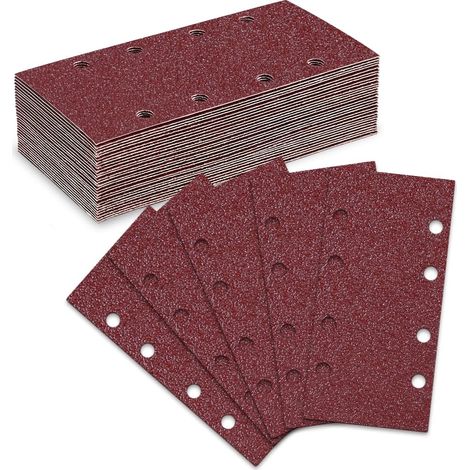 Papier a Poncer, 93x185mm Papier de Verre Ponceuse Rectangulaire (1/5)