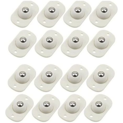 royaluxe-16 x Roulettes de Transfert Auto-adhésives Roulettes à Billes Adhésives Roues à Bille de Convoyeur Adhésives Rotation à 360° pour Pied de Meuble
