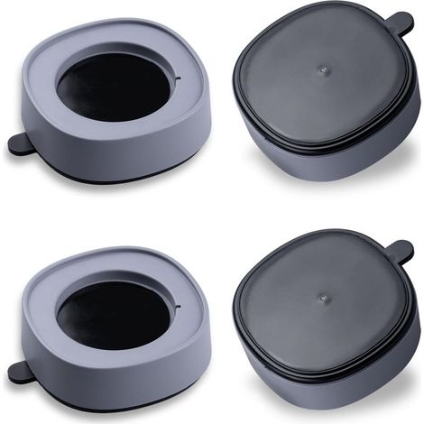 4 Pièces Pied Anti Vibration Machine à Laver Gris Patins Anti-Vibration Universels avec Grande Ventouse Amortisseurs Antidérapants pour Lave-Linge Sèche-Linge et Appareils Ménagers (1/5)
