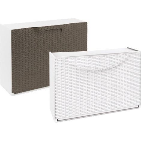 Terry Harmony Box Scarpiera Rattan Tortora 51x19x39 cm (1/7)