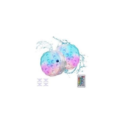 Lumière Piscine, Lumière LED submersible, Lampes sous-Marines Multi-couleur Éclairage LED Étanche Avec Télécommande pour Bases de Vase, Piscine Étang, Aquarium [Classe énergétique A]