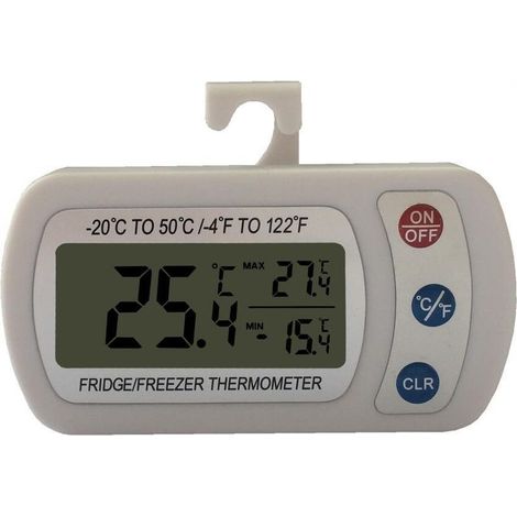 FOGCITY Thermomètre Électronique Haute Précision Étanche - 2 Pièces avec Mémoire Min/Max - Pour Réfrigérateur, Congélateur et Cuisine (1/4)