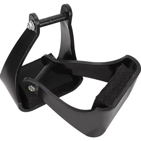 Étriers en plastique POM pour l'équitation western, selle de sécurité, tapis de selle noir rembourré en mousse. (1/5)
