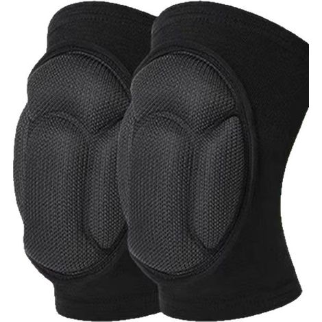 Genouillères de Travail - Protection en Mousse Épaisse - Pour Jardinage, Carrelage, Construction - 1 Paire (50-75 kg) - Noir (1/5)