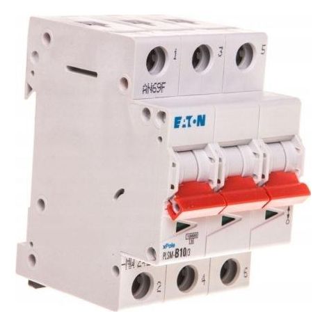 Eaton Überstromschutzschalter 3P 10A Schwarz 400V