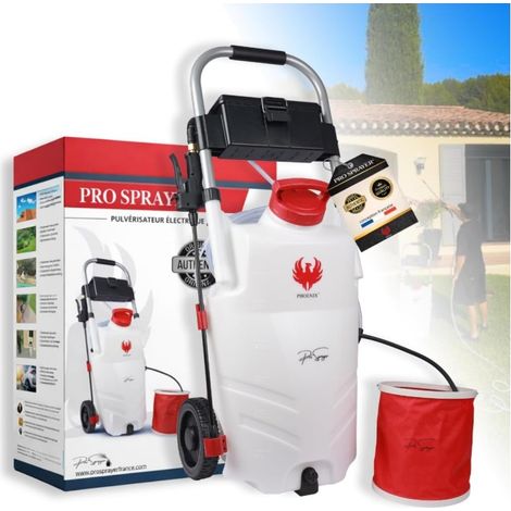 PHOENIX Pro Sprayer EVO 35L avec 2 Batteries - Pulvérisateur Électrique Autonomie 6h - Batterie Rechargeable -Toiture Jardin