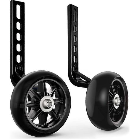 Roues de support compatibles avec les vélos pour enfants. Roues d'accoudoirs haute résistance compatibles avec les vélos de 20 pouces (18, 16, 14, 12 pouces). Universelles - Musta- (1/4)