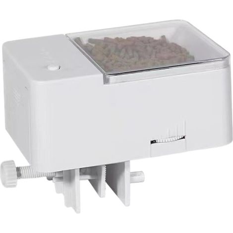 Distributeur automatique de nourriture pour poissons, distributeur automatique réglable de 50 g avec 4 minuteries, alimenté par batterie, accessoires d'aquarium pour voyage et vacances. Distribut