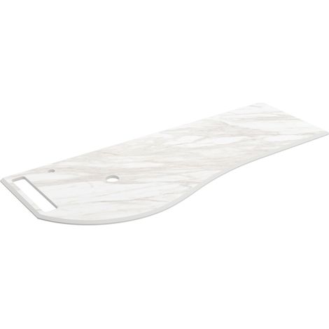 Salgar Waschtischplatten MAM 1290 rechts mit handtuchhalter für Aufsatzbecken mit Handtuchhalter WEIßER MARMOR 1290 x 12 x 510 mm (1/5)