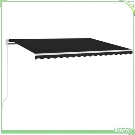 Auvent rétractable - FAFEICY - 3068979 - 400x350 cm - Anthracite - Cadre aluminium anti-rouille (1/5)