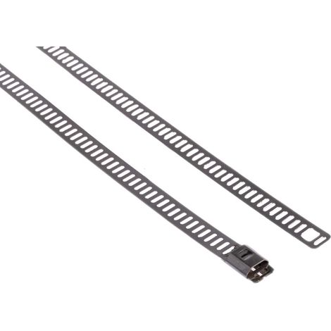 Serre-câble RS PRO Métallique en Acier Inoxydable 316, 610mm x 7 mm ( Prix pour Sachet de 100 )