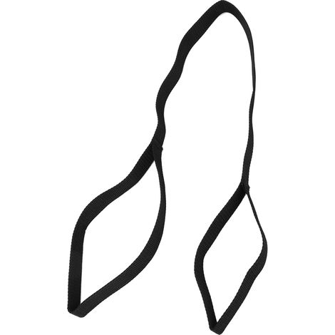 Sangle d'appui pour lever les jambes, bande élastique souple pour la récupération et l'étirement des jambes, avec boucle pour le pied et poignées noires (1/5)